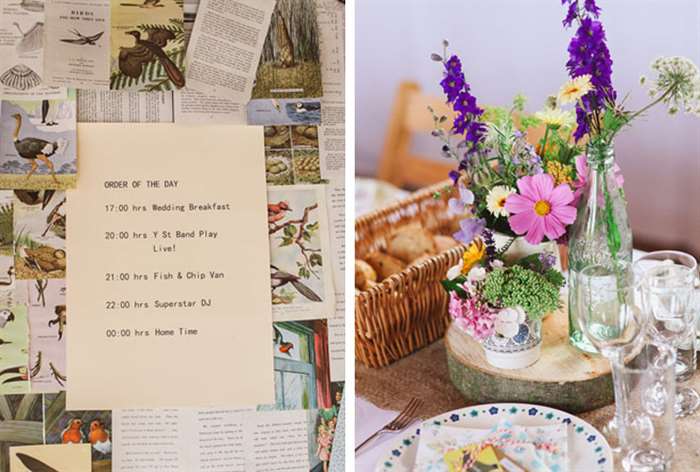 barn wedding ideas flowers glasses