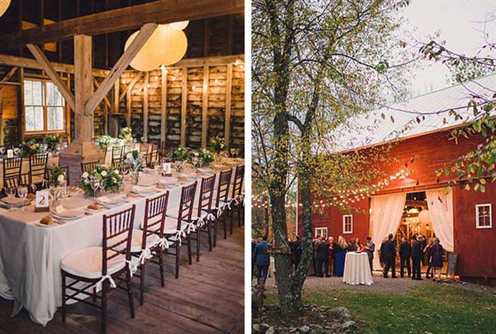 barn wedding ideas red barn curtain