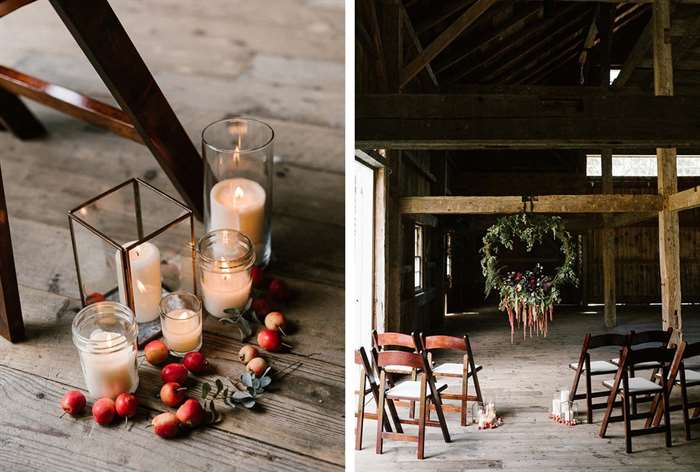 barn wedding ideas indoor barn wreath