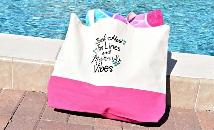 Painted Summer Beach Bag