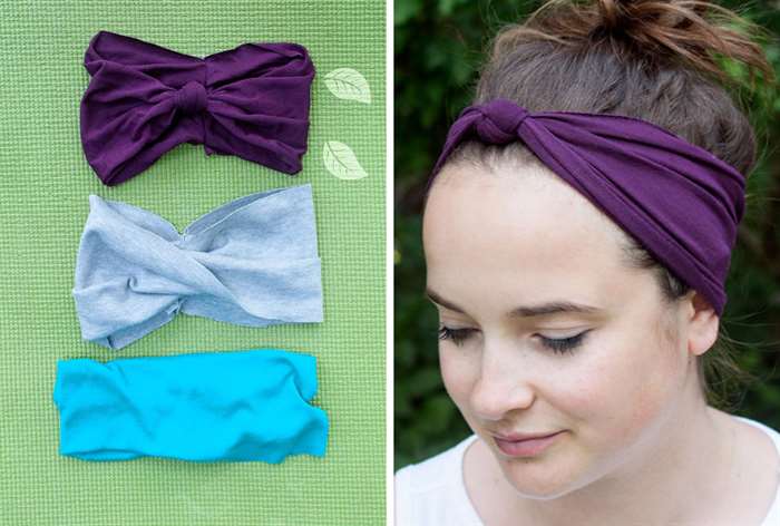 purple and blue headbands