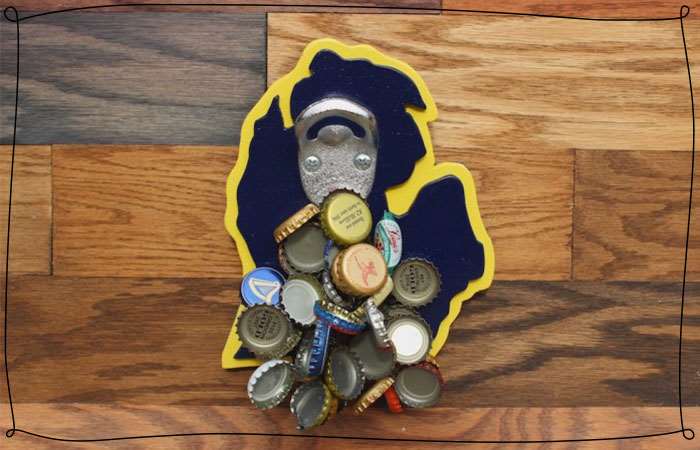 magnetic bottle opener holding caps