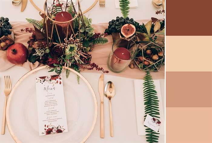 muted pink table setting