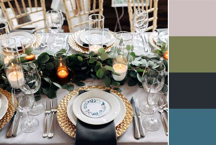 black and gold table