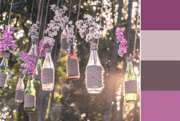 hanging lilac lanterns