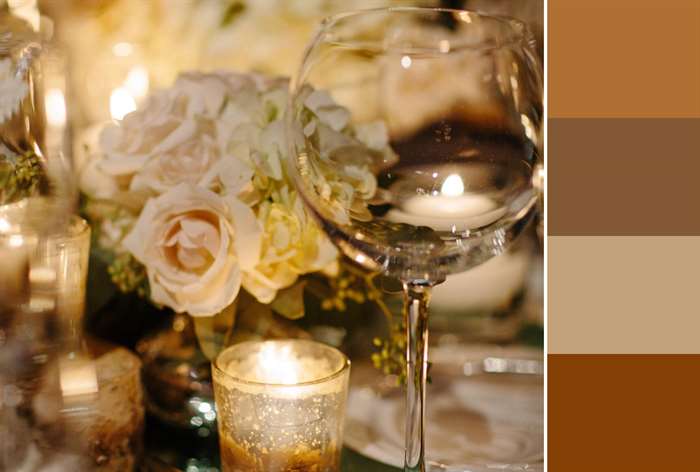 metallic gold wedding table