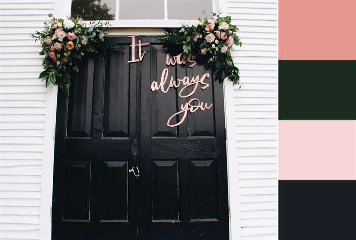 black and pink door at church