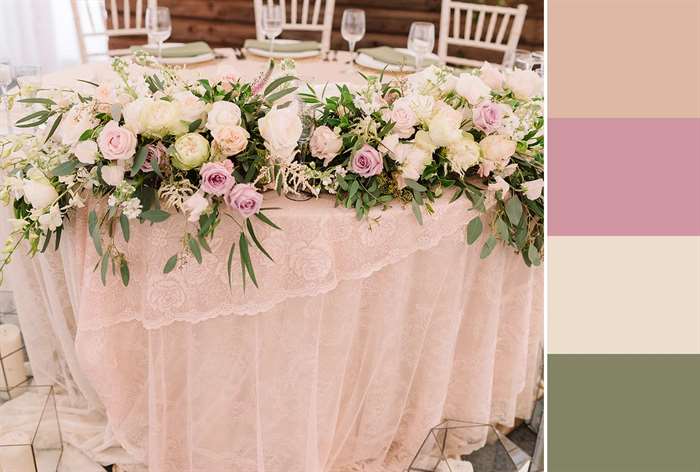 lace and pink table