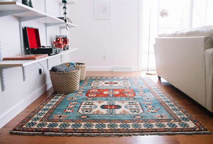 apartment living room ideas aztec rug