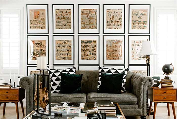 apartment living room ideas framed art