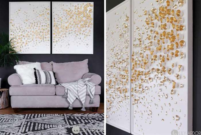 apartment living room ideas gold wall art