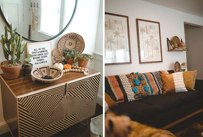 apartment living room ideas retro boho