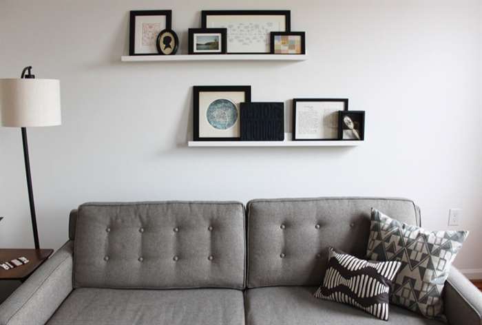 apartment living room ideas floating wall