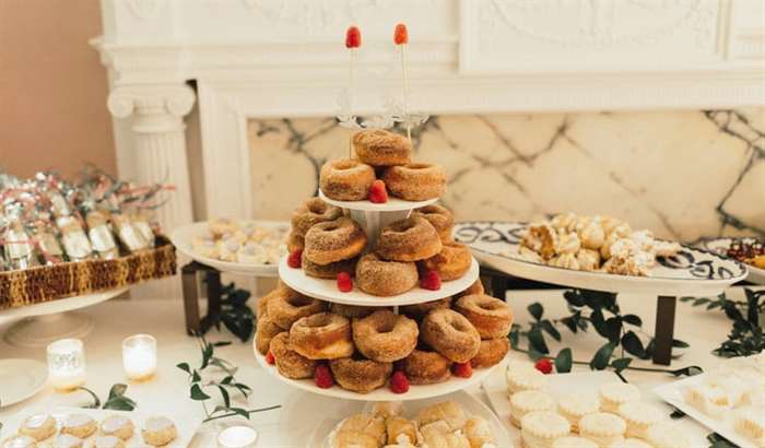 dessert table donuts pastries