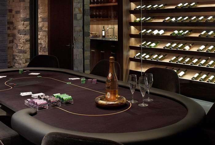 game room idea poker wine cellar