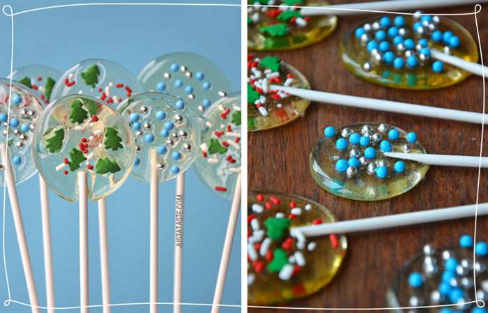 Homemade Holiday Lollipops christmas gift