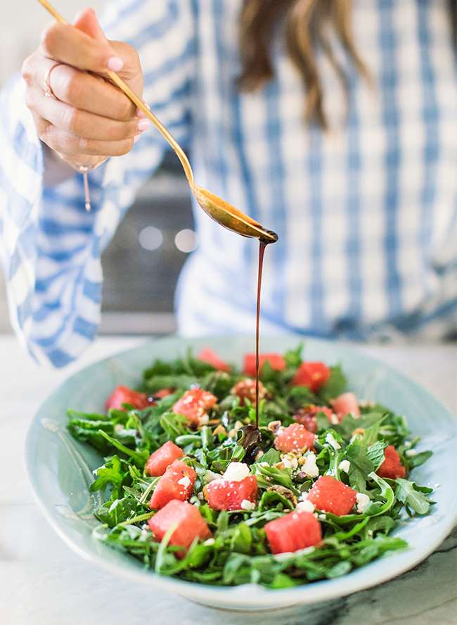 Dưa hấu Bạc hà và Arugula Salad