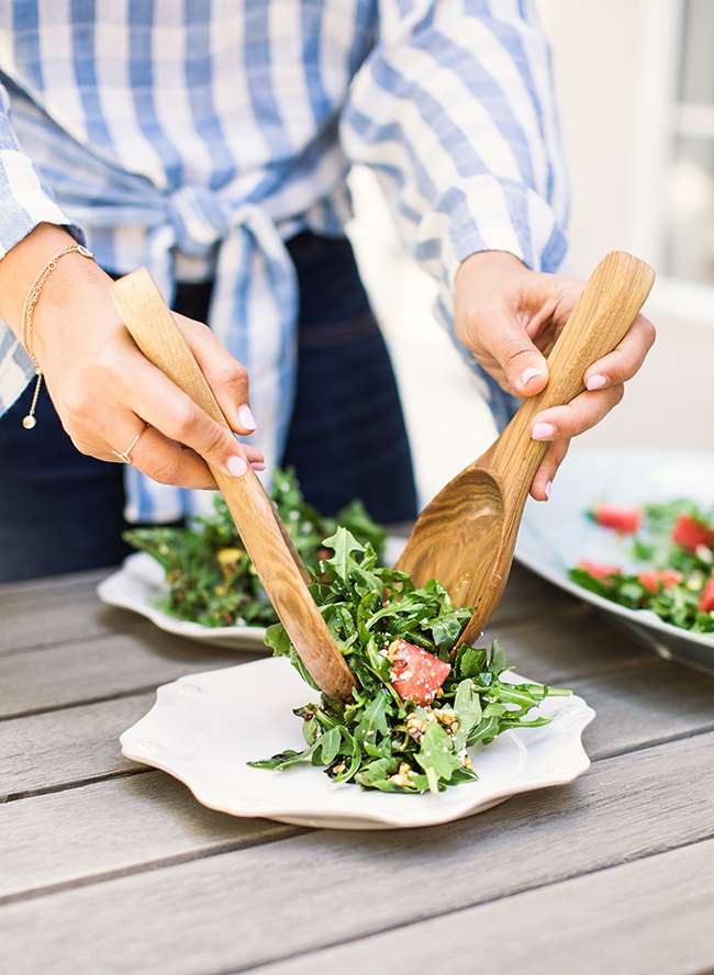 Dưa hấu Bạc hà và Arugula Salad