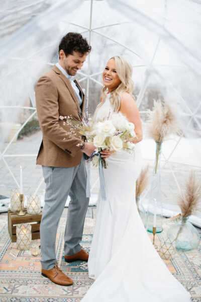 1640180627 502 Boho Winter Wedding Inspiration in a Igloo