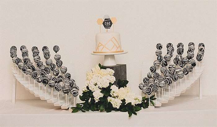 dessert table with cake pops