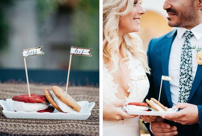 Ice cream sandwiches with 'his' and 'hers' labels 