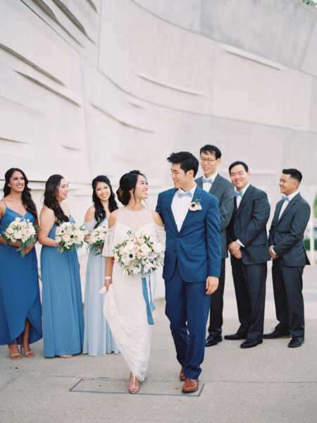 đám cưới màu xanh lam tối thiểu