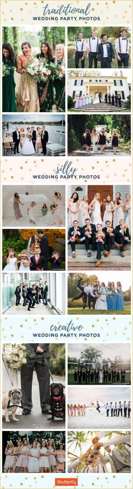 wedding party photos infographic