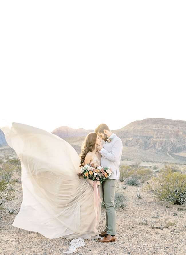 Red Rock Canyon Elopement, đám cưới đỏ mặt và hoa cà