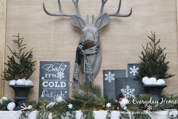 Winter Decorating Idea by http://www.nineandsixteen.com/2014/12/making-your-christmas-garland-tutorial.html - Shutterfly.com