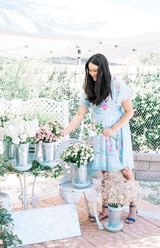 Blue Floral Baby Shower