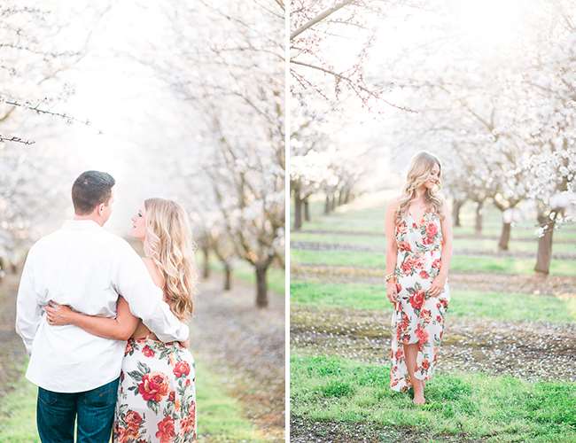 Floral Spring Engagement Photos