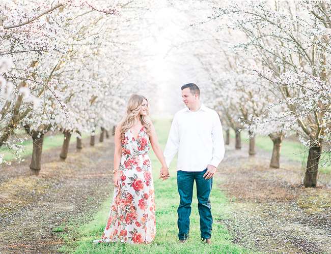 Floral Spring Engagement Photos