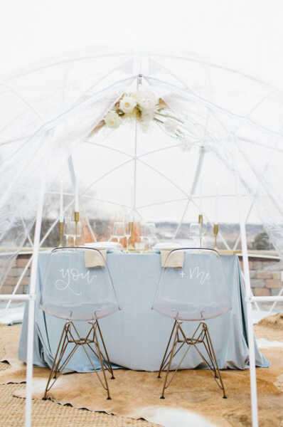 Boho Winter Wedding Inspiration in a Igloo