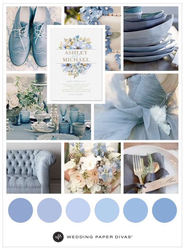 váy cưới màu xanh nhạt và trang trí bằng hoa