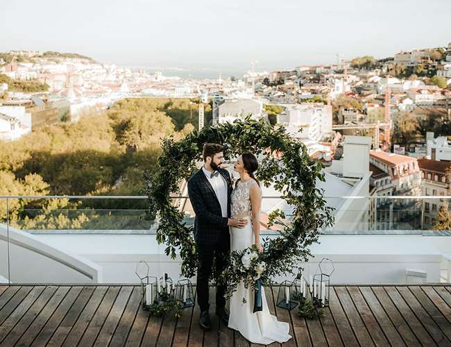 Rooftop Elopement ở Lisbon