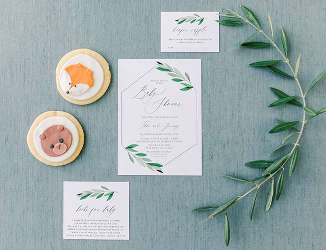 Gold Greenery Woodland Baby Shower