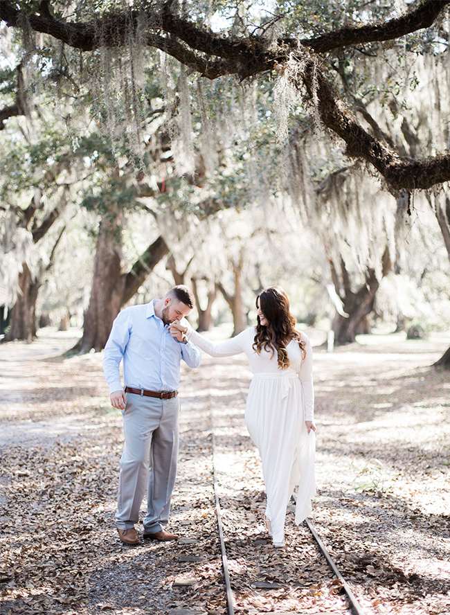 Natural New Orleans Park Engagement Photos