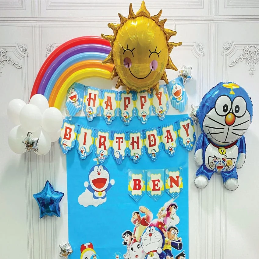 Set bong bong Doraemon don gian