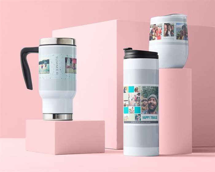 Personalized drinkware travel tumblers as holiday gifts