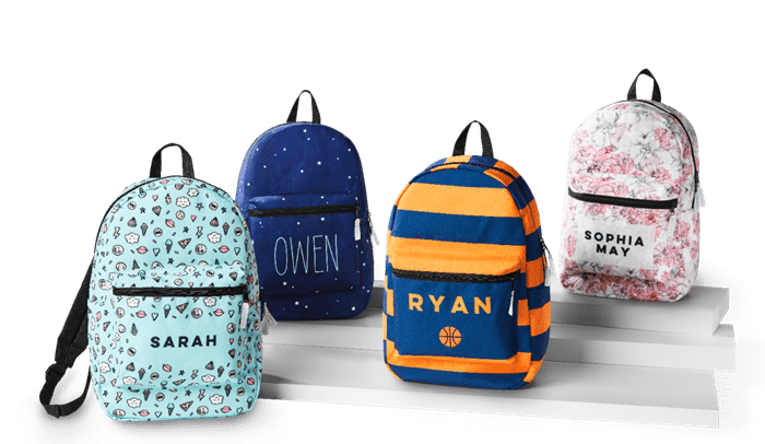 Customized backpacks with different name and styles 