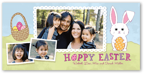 Happy Bunny Easter Card với hình ảnh gia đình