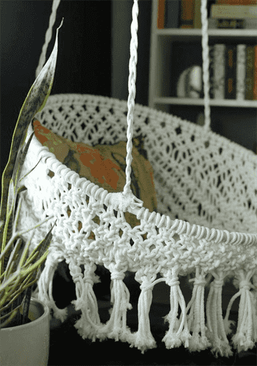 Tự làm ghế macrame treo