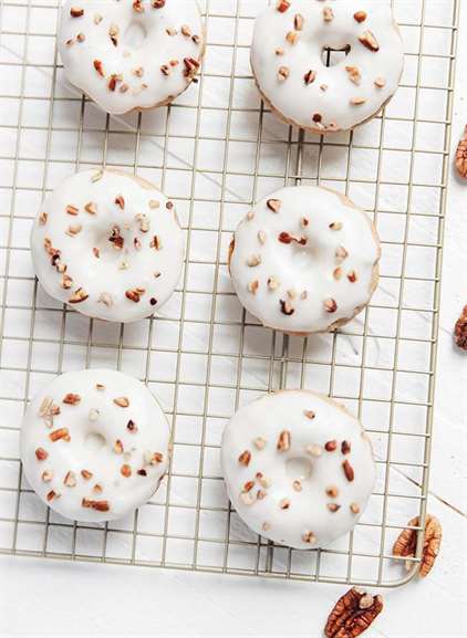 Maple Pecan Oatmeal Donuts