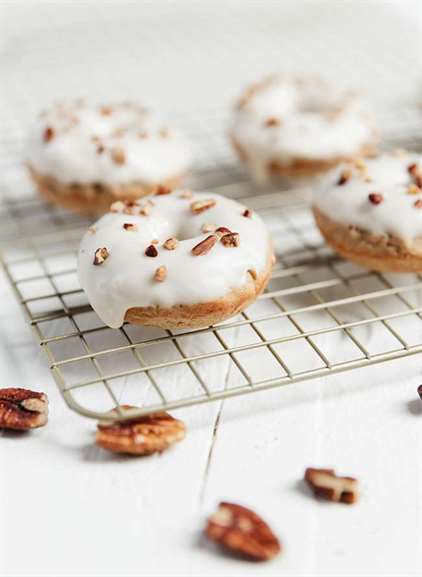 Maple Pecan Oatmeal Donuts