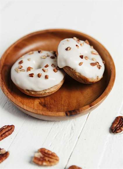 Maple Pecan Oatmeal Donuts