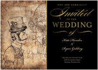 Lời mời đám cưới theo phong cách steampunk