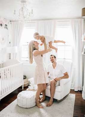   Baby Girl's Blush and White Nursery 