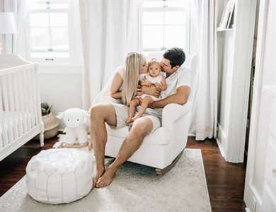   Baby Girl's Blush and White Nursery 