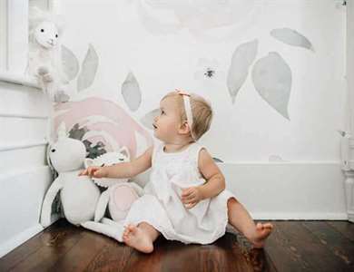   Baby Girl's Blush and White Nursery 