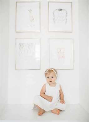   Baby Girl's Blush and White Nursery 